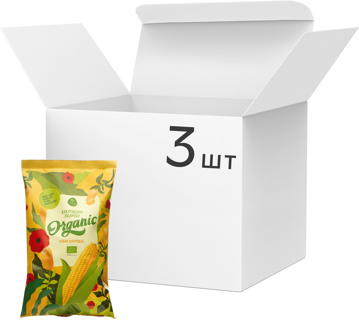 Упаковка кукурузных палочек Екород Только кукуруза 50 г х 3 шт (0.15 кг ...