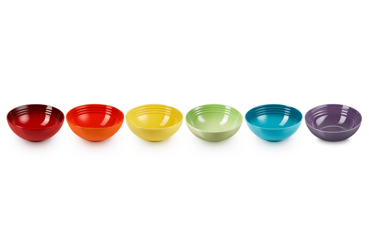 Набір із 6 салатників Le Creuset Rainbow 16 см різнокольорові (79286168359006) - Фото 2 Набір із 6 салатників Le Creuset Rainbow 16 см різнокольорові (79286168359006) - зображення 2