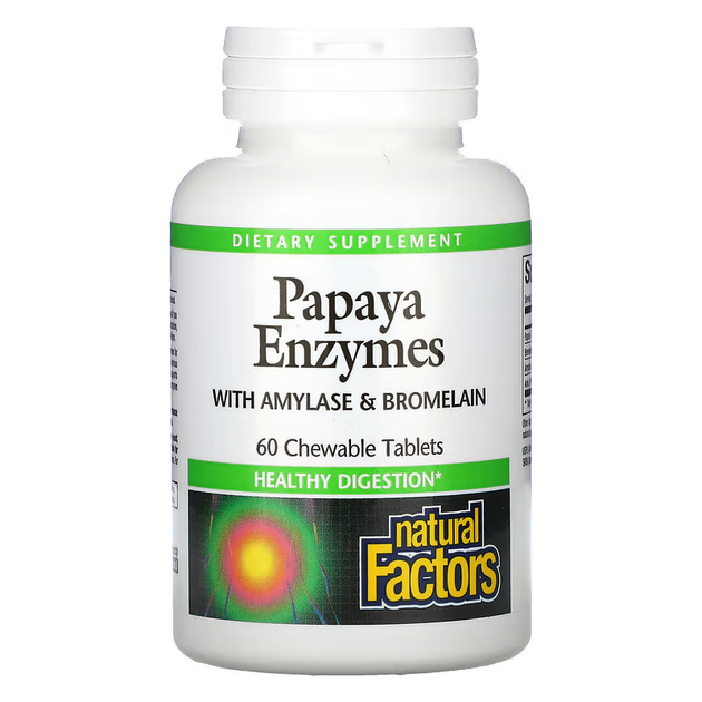 Біодобавка Natural Factors Травні ферменти папайї (Papaya Enzymes) 120 жувальних таблеток NFS01749 - Фото 4 Біодобавка Natural Factors Травні ферменти папайї (Papaya Enzymes) 120 жувальних таблеток NFS01749 - зображення 4