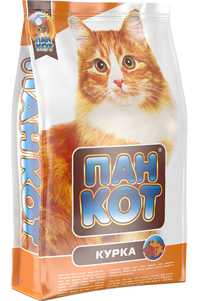 Пан Кот - Курка Повноцінний збалансований корм на основі м'яса курки 10кг - Фото 1 Пан Кот - Курка Повноцінний збалансований корм на основі м'яса курки 10кг - зображення 1
