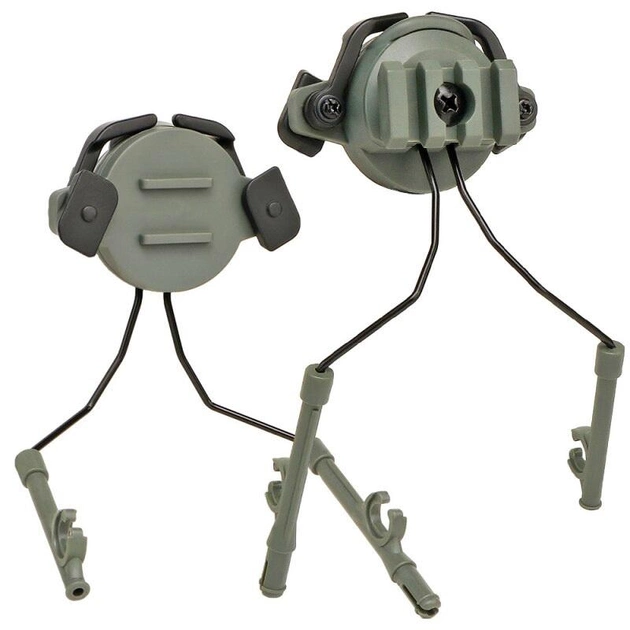 Адаптер кріплення з планкою Пікатінні для встановлення навушників Earmor M31/M32, Walkers та Peltor на шолом, Хакі (150320) - зображення 2