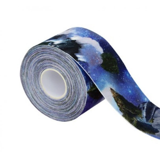 Тейп Кинезио 5 см, Галактика, кинезиологическая лента Kinesiology Tape, 5 см - изображение 1