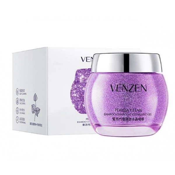 Гель для очищения лица VENZEN Perilla Clean Bamboo Charcoal Cleansing Gel, с бамбуковым углем, 120г - Фото 3 Гель для очищения лица VENZEN Perilla Clean Bamboo Charcoal Cleansing Gel, с бамбуковым углем, 120г - изображение 3