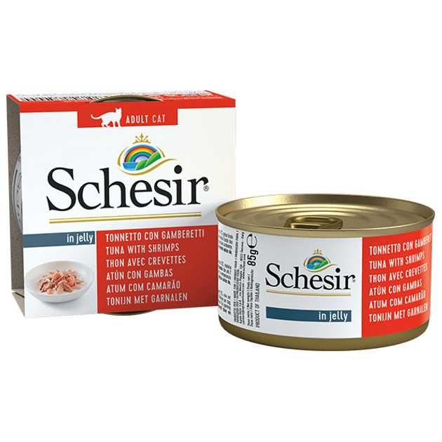 Натуральні консерви для котів Schesir Tuna with Shrimps тунець із ...
