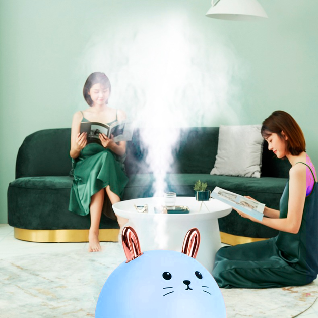 Увлажнитель воздуха с функцией детского ночника и аромадиффузора Aroma Humidifier Cat c подсветкой LED 3в1 на 250 мл Котик Голубой - изображение 4