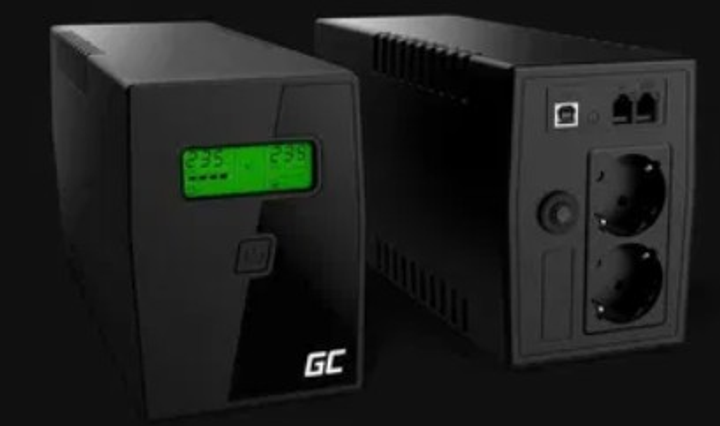 Источник безперебойного питание (ИБП) Green Cell UPS 600VA 360W (UPS01LCD) - изображение 2