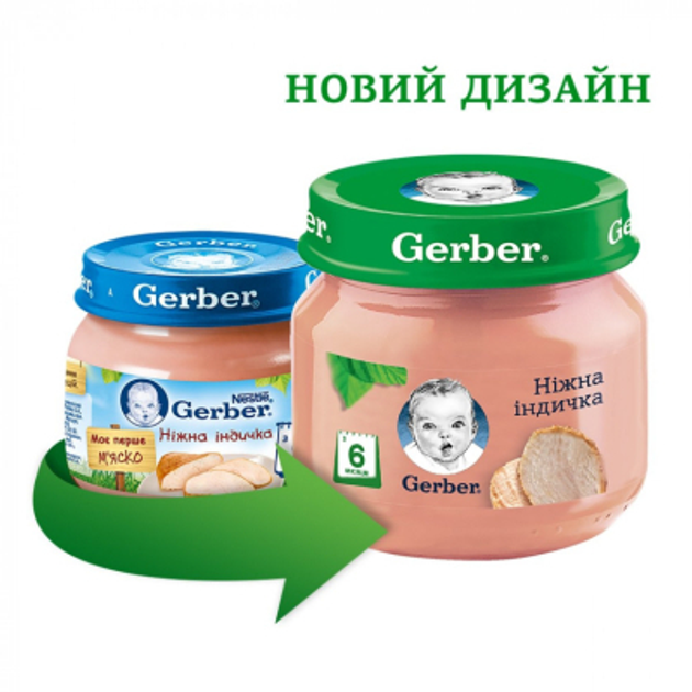 Детское пюре Gerber Нежная индейка 80 г (1227408) – Безопасно. Удобно ...