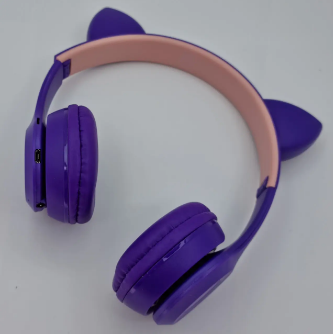 Детские беспроводные Bluetooth наушники CAT P47M фиолетовые - изображение 3