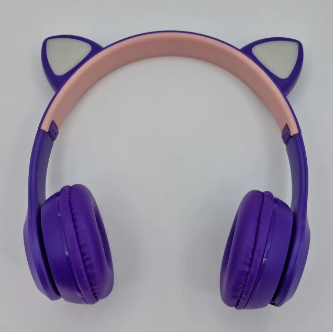 Детские беспроводные Bluetooth наушники CAT P47M фиолетовые - изображение 4