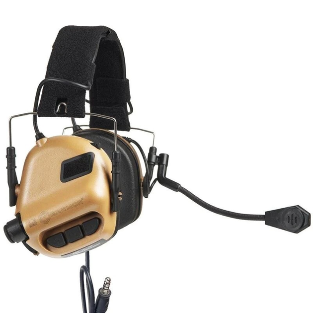 Навушники Активні з гарнітурою Earmor M32 Coyote Brown + Кріплення на шолом з планкою Picatinny (150232) - зображення 2