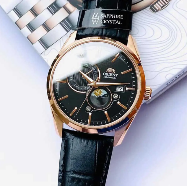 Чоловічий годинник Orient RA-AK0309B10B Золото\Чорний - зображення 5