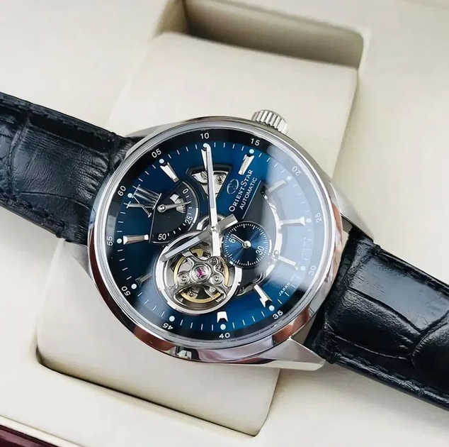 Мужские универсальные наручные часы Orient RE-AV0005L00B Серебро\Синий - изображение 5