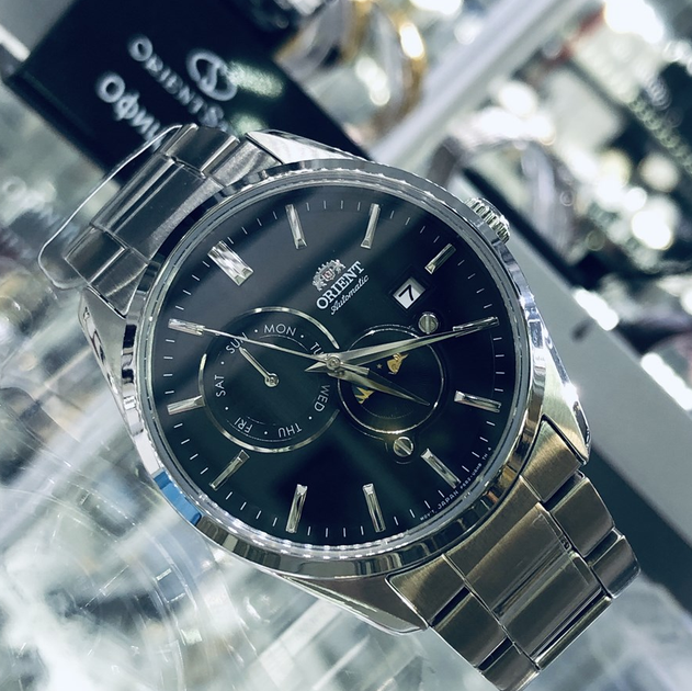 Мужские качественные часы Orient RA-AK0307B10B Серебро\Черный - изображение 4