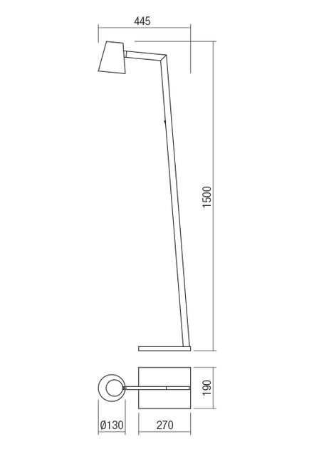 Торшер Redo MINGO LAMP 1X42W E27 WHITE (4.1.1) 01-1556 - зображення 2