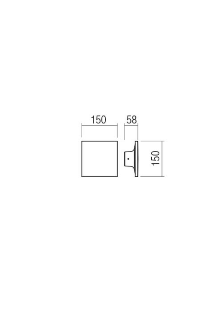 Бра вуличний AURA AP LED 8W IP65 MW 3000K (5.1.2) Redo(SQ) 90370 - зображення 2