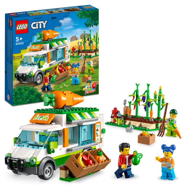Zestaw klocków LEGO City Farm Furgonetka na targu 310 elementów (60345) - obraz 2