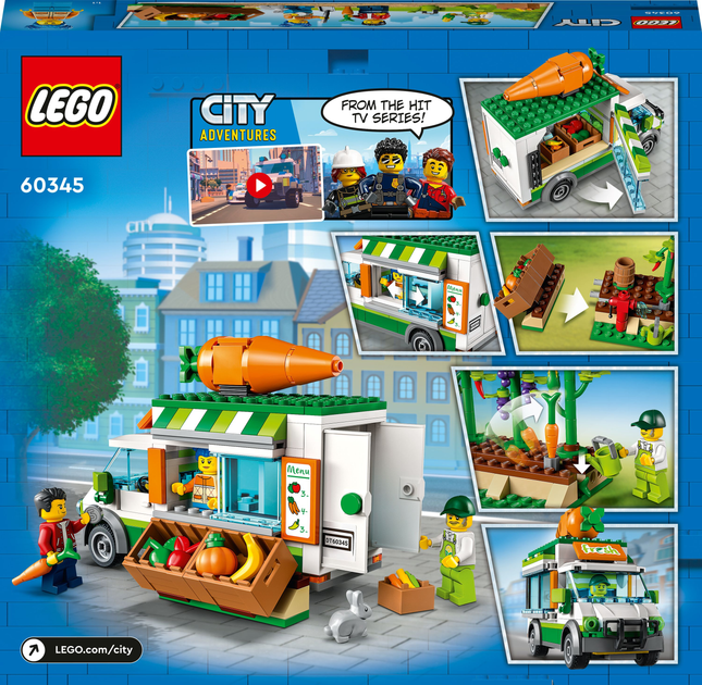 Конструктор LEGO City Farm Фургон для фермерського ринку 310 деталей (60345) - зображення 10