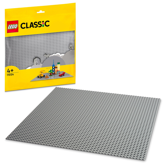 Zestaw klocków LEGO Classic Szara płytka konstrukcyjna 1 element (11024) - obraz 2