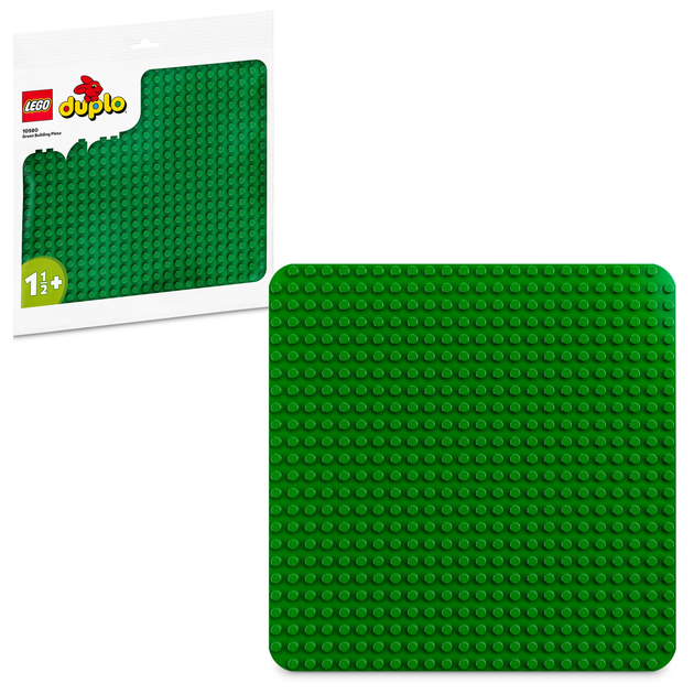 Zestaw klocków LEGO DUPLO Classic Zielona płytka konstrukcyjna 1 element (10980) - obraz 2