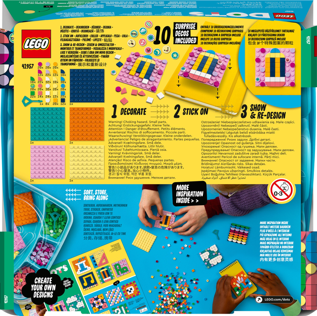 Zestaw klocków LEGO DOTS Megazestaw nalepek 486 elementów (41957) - obraz 9