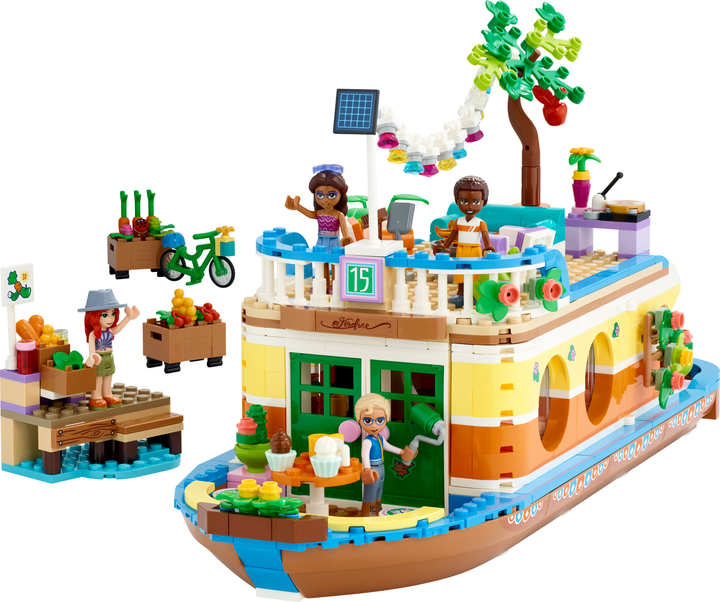 Zestaw klocków LEGO Friends Łódź mieszkalna na kanale 737 elementów (41702) - obraz 2