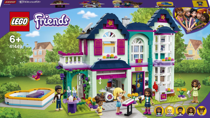 Zestaw klocków LEGO Friends Dom rodzinny Andrei 802 elementy (41449) - obraz 1