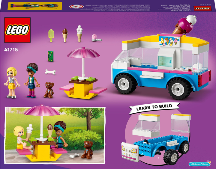 Zestaw klocków LEGO Friends Furgonetka z lodami 84 elementy (41715) - obraz 10