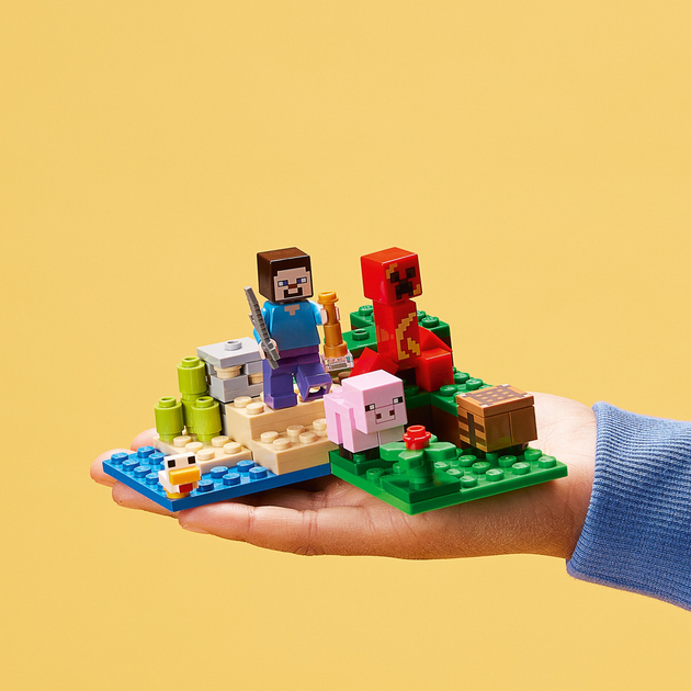 Zestaw klocków LEGO Minecraft Zasadzka Creepera 72 elementy (21177) - obraz 5