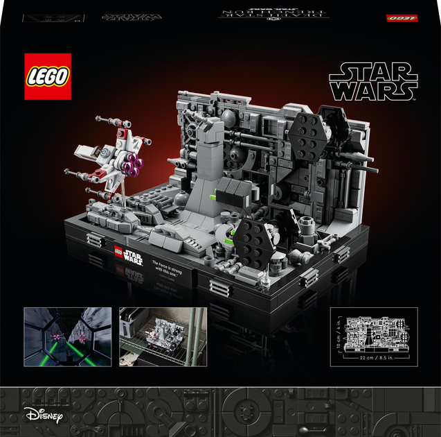 Конструктор LEGO Star Wars Діорама Політ над Зіркою Смерті 665 деталей (75329) - зображення 10