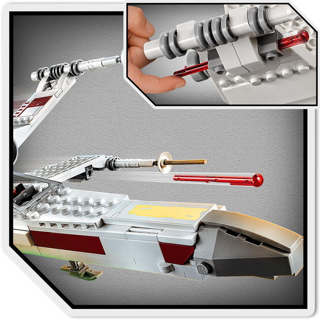 Конструктор LEGO Star Wars Винищувач X-wing Люка Скайвокера 474 деталі (75301) - зображення 7