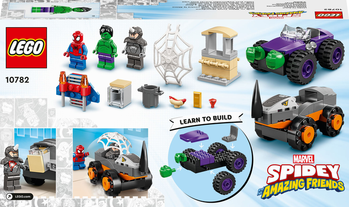 Zestaw klocków LEGO Super Heroes Marvel Hulk kontra Rhino — starcie pojazdów 110 elementów (10782) - obraz 6