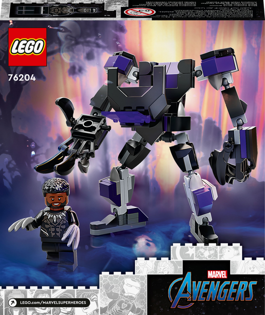 Zestaw klocków LEGO Super Heroes Marvel Czarna Pantera: robot 125 elementów (76204) - obraz 9