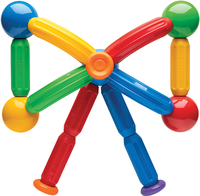 Магнітний конструктор Stick-O Базовий 20 елементів (901002) - зображення 5
