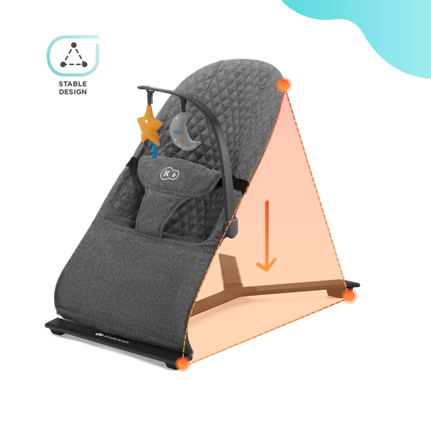 Fotel bujany Kinderkraft Mimi Szary (KBMIMI00GRY0000) (304848) - obraz 8