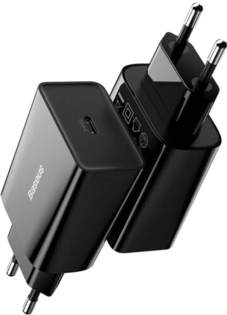Baseus Speed ​​Mini Szybka Ładowarka 1C 20W EU Czarna (CCFS-SN01) - obraz 6