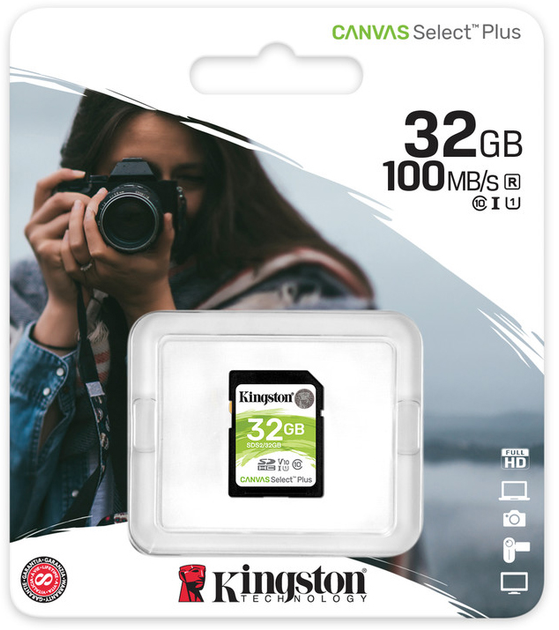 Kingston SDHC 32GB Canvas Select Plus Class 10 UHS-I U1 V10 (SDS2/32GB) - obraz 3