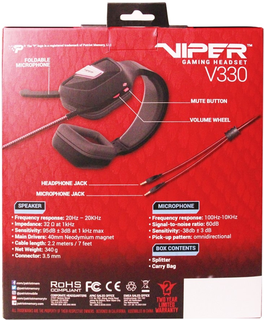 Rozetka.pl S uchawki Patriot Viper V330 Stereo Gaming Headset