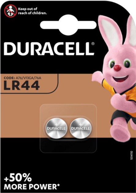 Лужна батарейка Duracell Specialty 1.5 В LR44 76A / A76 / V13GA 2 шт (5000394504424) - зображення 2