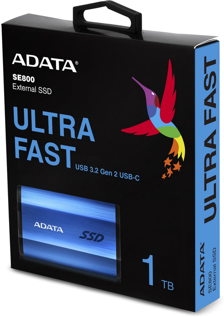 ADATA SE800 1 TB 2,5" USB 3.2 Type-C Niebieski (ASE800-1TU32G2-CBL) Zewnętrzny - obraz 6