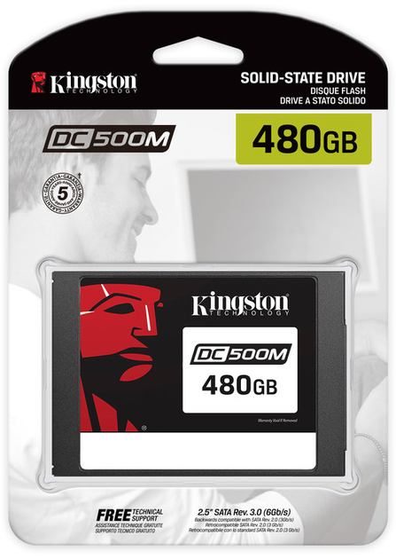 Dysk SSD Kingston DC500M 480 GB 2.5" SATAIII 3D TLC (SEDC500M/480G) - obraz 3