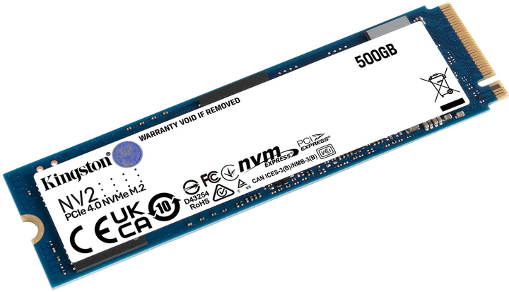 Dysk SSD Kingston NV2 500GB M.2 2280 NVMe PCIe 4.0 x4 (SNV2S/500G) - obraz 2