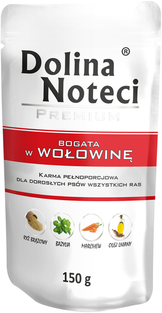 Вологий корм для собак Dolina Noteci Premium с яловичиною 150 г (5902921300779) - зображення 1