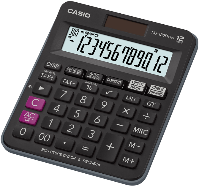 Калькулятор Casio 12-розрядний 130х150х30 (MJ-120DPLUS-W-EP) - зображення 1