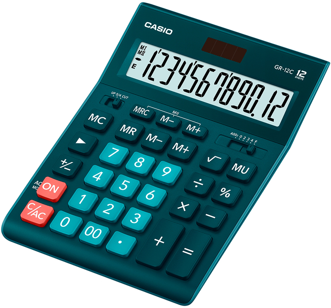 Калькулятор Casio 12-розрядний 155х209х34.5 Синій (GR-12CDG-W-EP) - зображення 1