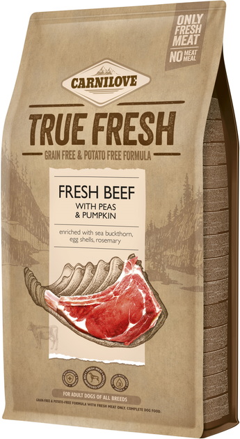 Sucha karma dla psów Carnilove True Fresh BEEF dla dorosłych psów z wołowiną 4 kg (8595602546046) - obraz 1