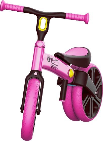 Rowerek biegowy Yvolution Y Velo Junior 21 cm różowy (101050) (816661026828) - obraz 1