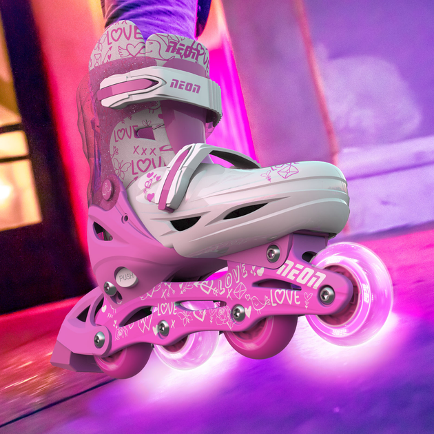Роликові ковзани Neon Inline Skates Рожеві 30-33 (NT07P4) - зображення 4