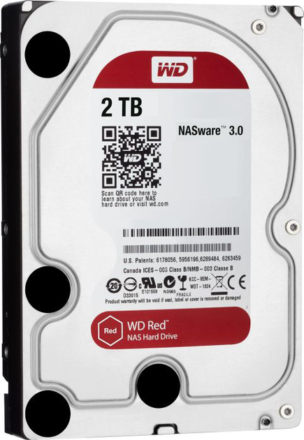 Жорсткий диск Western Digital Red 2TB 5400rpm 256MB WD20EFAX 3.5" SATA III - зображення 1