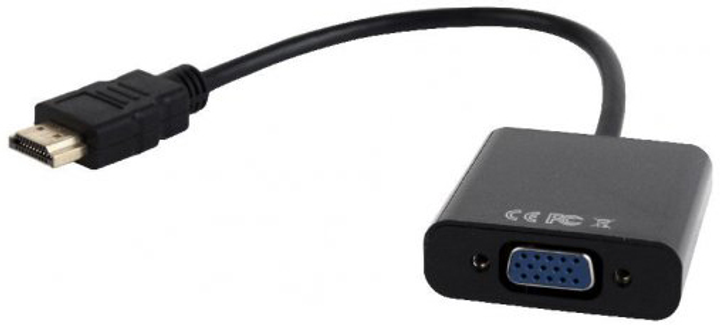 Przejściówka Cablexpert HDMI na VGA i audio 0,15 m (A-HDMI-VGA-03) - obraz 1