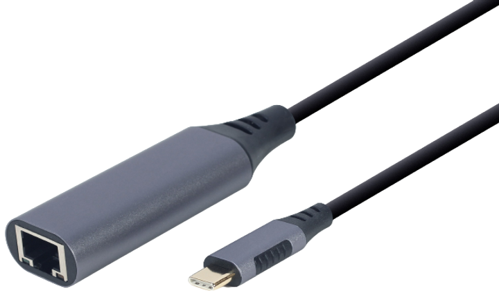 Cablexpert Adapter sieciowy USB Type-C do RJ-45 Gigabit 0,15 m szary (A-USB3C-LAN-01) - obraz 1